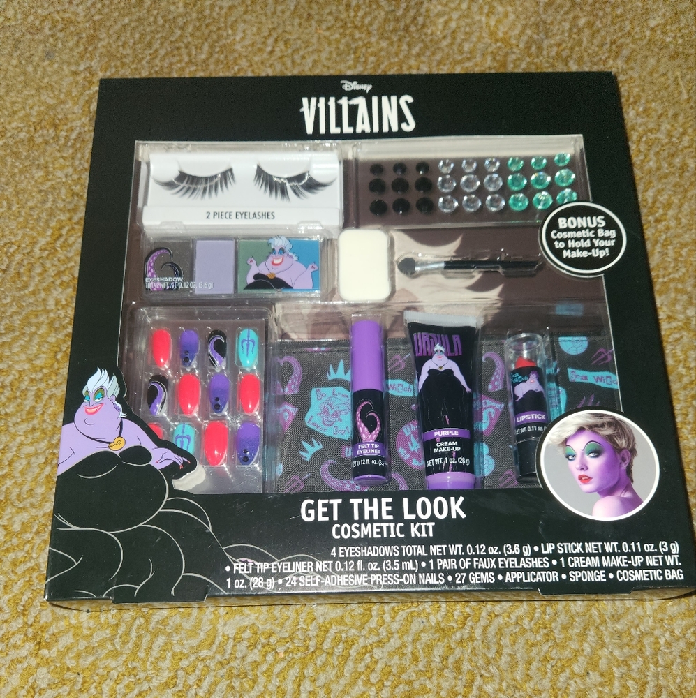 Disney Cosmetic Set Get the Look Villains Ursula Little Mermaid New